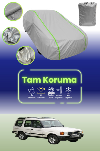 Dokaca Neo غطاء حماية للسيارة باللون الرمادي النيون قماش مجدّل لاند روفر ديسكفري 3 أبواب 1994 - 1999 متوافق مع غطاء حماية السيارة