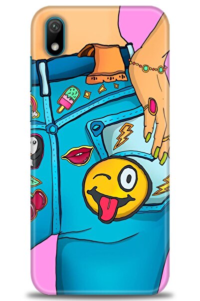 Rulet Aksesuar غطاء متوافق مع هاتف هواوي Y5 2019 HD مطبوع - غطاء سيليكون مصمم...