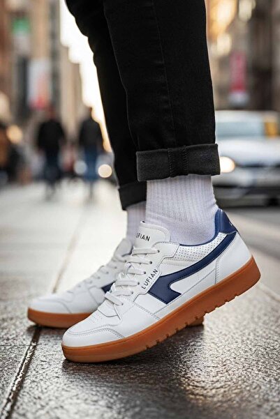 Lufian Men's Leather Sneaker Shoes White