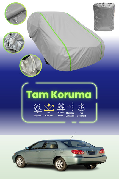 Dokaca Neo غطاء حماية للسيارة باللون الرمادي النيون قماش مجدّل متوافق مع تويو...