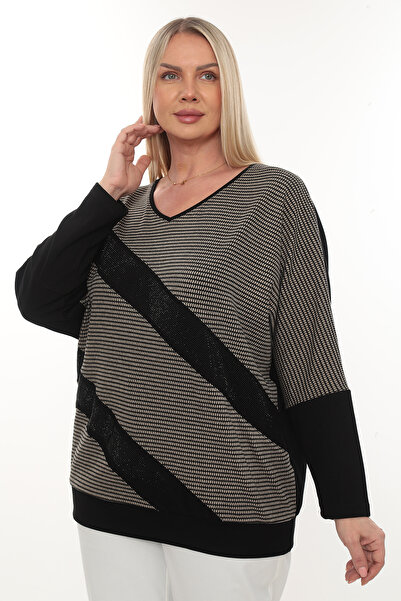 QRUVAZE قماش جاكار ومودال مقاس كبير مع حجر