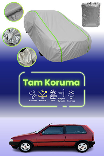 Dokaca Neo غطاء حماية للسيارة باللون الرمادي النيون قماش مجدّل فيات أونو 3 أب...