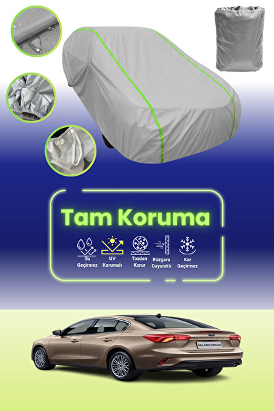 Dokaca Neo غطاء حماية للسيارة باللون الرمادي النيون قماش مجدّل فورد فوكس 5 أب...