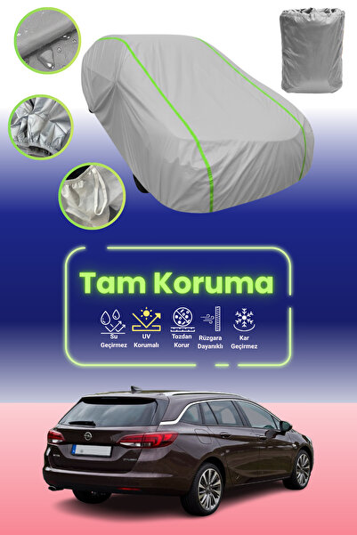 Dokaca Neo غطاء حماية للسيارة باللون الرمادي النيون قماش مجدّل متوافق مع سيارة أوبل أسترا سبورتس تورر 2019 - 2021