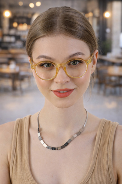 Straight Light Women's Honey Frame Unisex Blue Light Blue Block Filtered Styl...