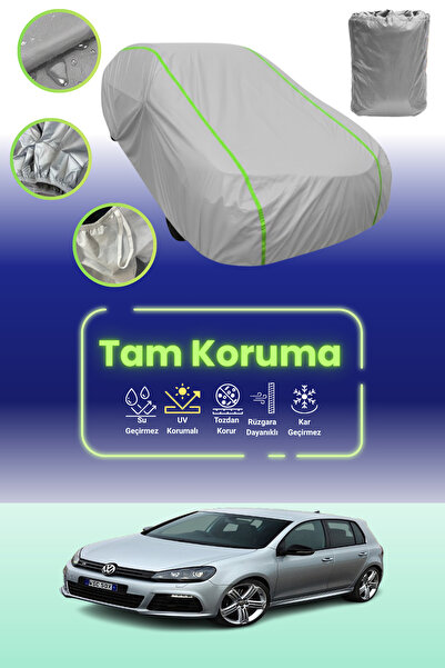 Dokaca Neo غطاء حماية للسيارة باللون الرمادي النيون قماش مجدّل فولكس فاجن جول...