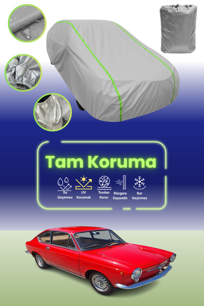 Dokaca Neo غطاء حماية للسيارة باللون الرمادي النيون قماش مجدّل فيات 850 كوبيه...