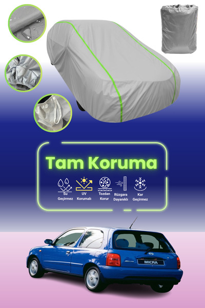 Dokaca Neo غطاء حماية للسيارة باللون الرمادي النيون قماش مجدّل نيسان ميكرا 3 ...