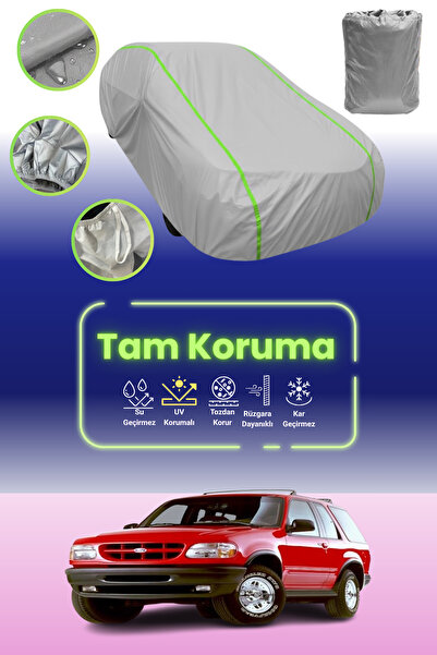 Dokaca Neo غطاء حماية للسيارة من القماش الرمادي النيون قماش مجدّل فورد إكسبلو...