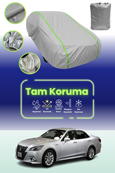 Dokaca Neo غطاء حماية للسيارة من القماش الرمادي اللامع قماش مجدّل تويوتا كراون Xiv Athlete متوافق مع غطاء حماية السيارة من القماش