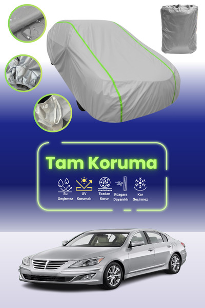 Dokaca Neo غطاء حماية للسيارة من القماش الرمادي اللامع قماش مجدّل متوافق مع س...