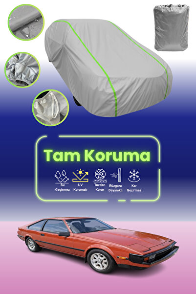 Dokaca Neo غطاء حماية للسيارة من القماش الرمادي اللامع قماش مجدّل تويوتا سيليكا سوبرا 2 متوافق مع غطاء حماية السيارة من القماش