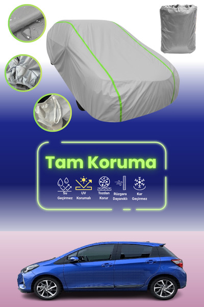 Dokaca Neo غطاء حماية للسيارة باللون الرمادي النيون قماش مجدّل تويوتا ياريس 5...