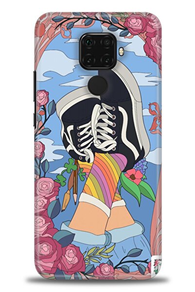 Rulet Aksesuar غطاء متوافق مع هاتف هواوي ميت 30 لايت HD مطبوع - غطاء سيليكون ...