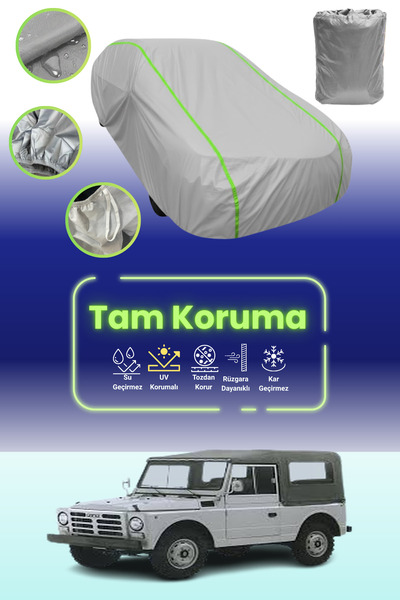 Dokaca Neo غطاء حماية للسيارة باللون الرمادي النيون قماش مجدّل فيات كامباغنولا 1974 - 1979 متوافق مع غطاء حماية السيارة