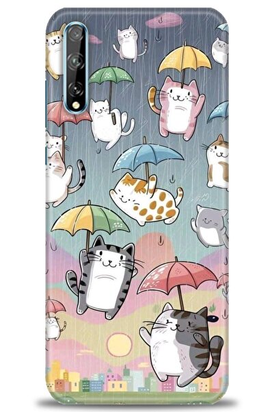 Rulet Aksesuar غطاء متوافق مع هاتف هواوي بي سمارت اس اتش دي مطبوع - غطاء سيلي...