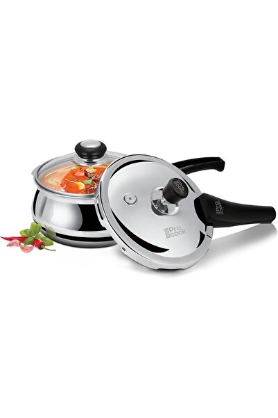 MILTON Pro cook Triply Stainless Steel Induction Curve Pressure Cooker with O...