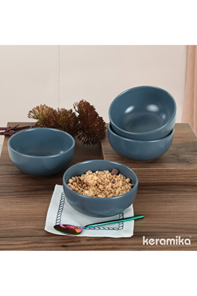 Keramika Bulut Çorba Kasesi 12 cm Mat Mavi 6'lı