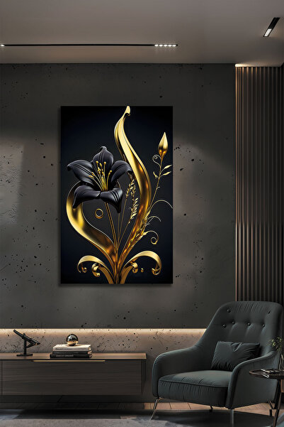 B&G DESIGN Masă decorativă de lux din sticlă temperată cu design floral moder...