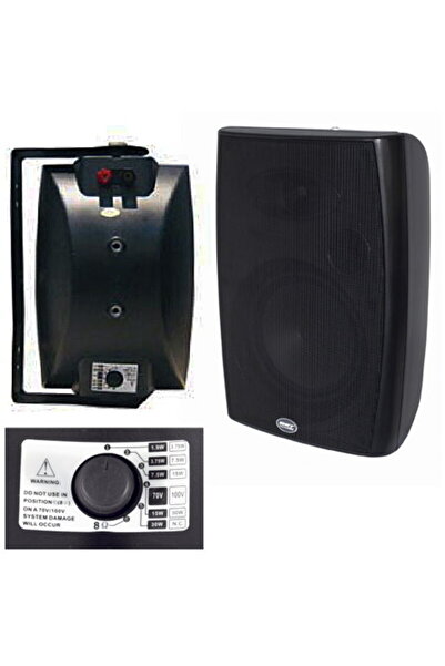 UHF Set boxe BST 5.5 cu montare pe perete, max. 40W, driver dual, negru, include suporturi de perete