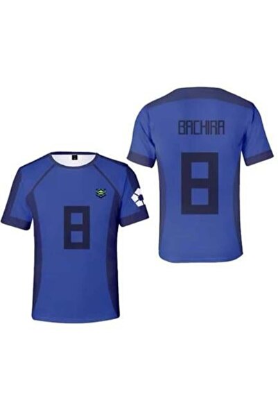 BALİNA Mavi Anime Blue Lock 8 Bachira Forma Unisex T-shirt