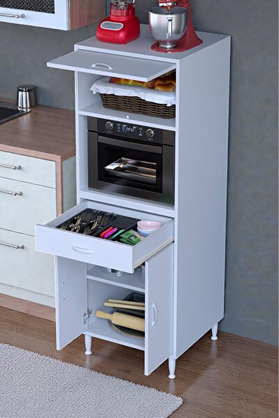 Eliusta Serale 3 Kapaklı 56 cm Derinlikte Dolap Mutfak Fırın Dolabı 60x162,4x...