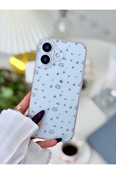 Go Aksesuar حافظة سيليكون مطبوعة شفافة غير لامعة مضادة للصدمات متوافقة مع هات...