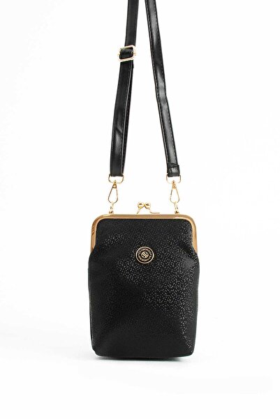 Sanmorris Kadın Burslu Gold Aksesuarlı Ayarlanabilir Çapraz Askılı Suni Deri ...