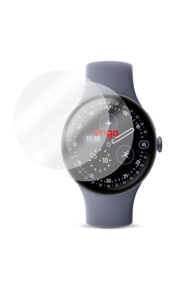 Engo واقي شاشة من مادة TPU لساعة جوجل بيكسل 3 مقاس 45 ملم شفاف عدد 2 قطعة