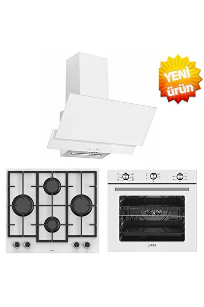 Ferre ve AFM Tech MARKALI/ REAL 6+1 Turbolu Beyaz Ankastre Set ( LN386 + FM76...