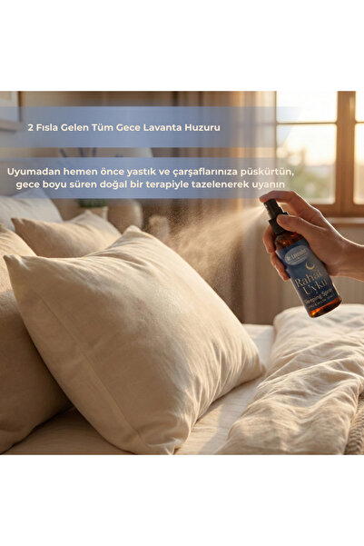 Dr.Lavender Rahat Uyku Serisi Aromaterapi Uyku, Yastık ve Oda Spreyi - Lavanta, Pasiflora Özlü Doğal Koku 100 ml