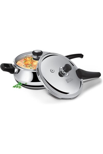 MILTON Pro cook Triply Stainless Steel Induction Curve Pressure Cooker 5.5 L ...