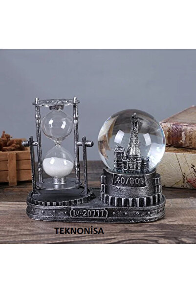 Genel Markalar NEW YEAR BİG BENG-EYFEL KULESİ IŞIKLI SULU KAR KÜRELİ KUM SAATİ