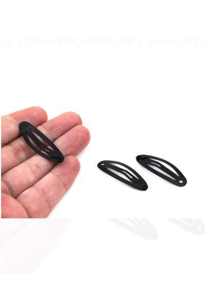 25 ADET - 40mm ÇIT ÇIT TOKA SİYAH KAPLAMA / 1. KALİTE YERLİ ÜRETİM