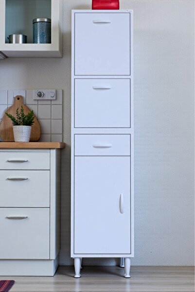 Eliusta Solaira 35 cm Genişlik Kapaklı Mutfak Dolabı 3 Kapaklı, Çekmeceli Çok...