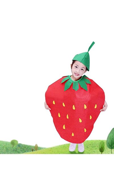 Generic Boys and Girls Costume Suit with Hat Strawberries