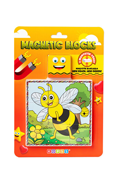 KÜPSS Manyetik Blok Çift Taraflı 9 Parçalı Mıknatıslı Arı-Kelebek Puzzle - 2 ...