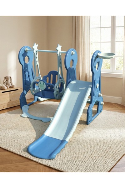 jonaeinah Complete children's slide with swing, climbing ladder and basketball hoops – B164PLUS