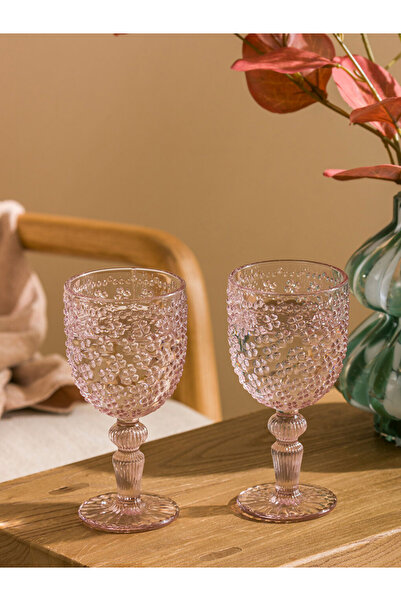 LC Waikiki L'Marche Collection Lcw Home Pink Glass Water Cup Set of 2 220 ml