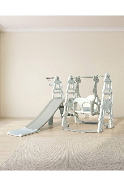 jonaeinah Complete children's slide with swing, climbing ladder and basketball hoops – B163PLUS