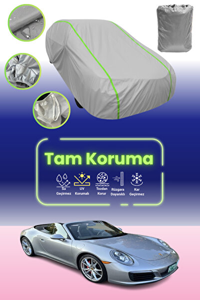 Dokaca Neo غطاء سيارة رمادي نيون متوافق مع بورش 911 كاريرا قماش مجدّل (991) 2...