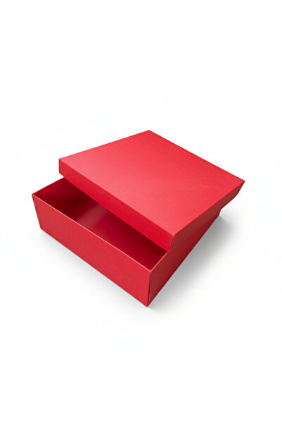 Kağıtmarket powered by Nota KIRMIZI HEDİYE KUTUSU 25 X 25 X 8 Cm * KREM KIRPI...