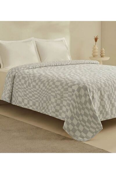 Dolce Bonita Home Wellsoft Square Blanket 200X220 Beige - with Sleep Band Gift