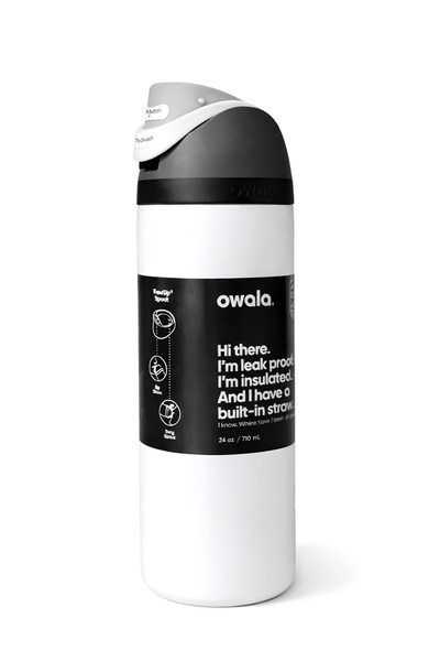 owala قارورة فري سيب الحرارية المصنوعة من الفولاذ المقاوم للصدأ سعة 24 أونصة ...