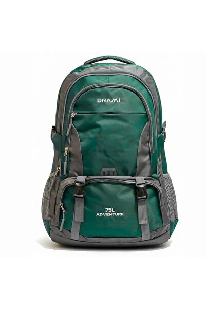 ORAMI حقيبة ظهر جبلية – 75 لتر، حقيبة مغامرات ورحلات وسفر، لون أخضر