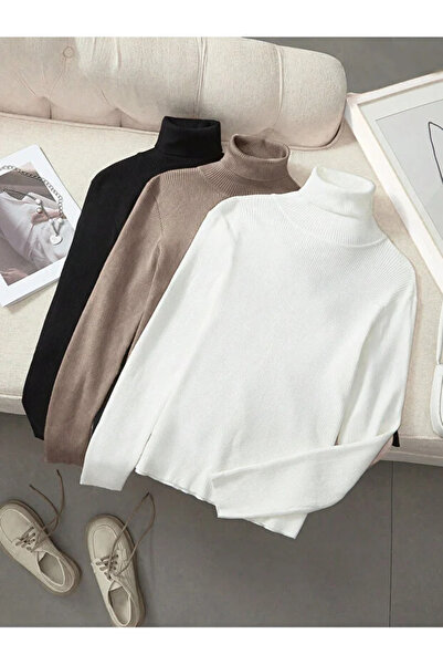 pepule Turtleneck Sweater 3-Piece Ready Pack Seasonal Savior Piece Cotton Turtleneck Slimfit