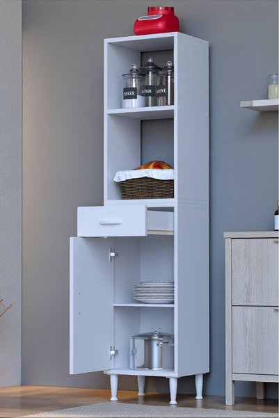 Eliusta Lunera G:40 cm Beyaz Mutfak Dolabı Çok Amaçlı Açık Bölmeli Fırın Mutf...