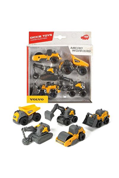 Dickie Toys 5-Piece Construction Vehicle Set - 5 Functional Vehicles