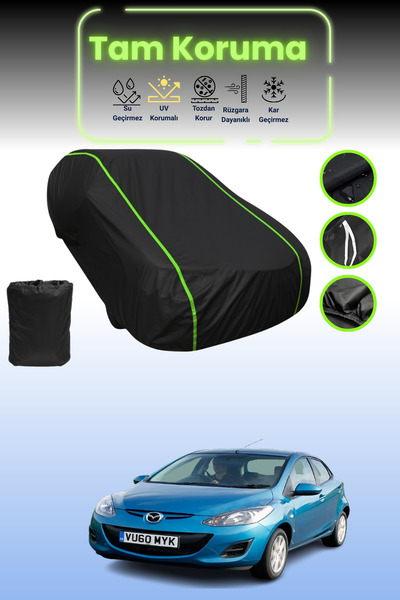 Dokaca Neo غطاء حماية للسيارة من القماش الأسود اللامع قماش مجدّل مازدا 2 2007...