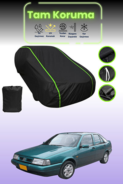 Dokaca Neo غطاء حماية للسيارة من القماش الأسود اللامع قماش مجدّل متوافق مع سيارة فيات تيمبرا